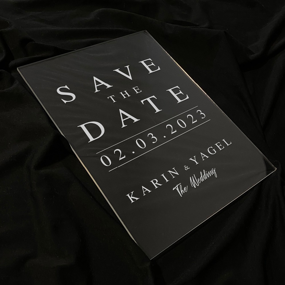 Save The Date שקוף מודפס Malmo
